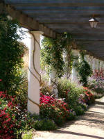 In the colonade.